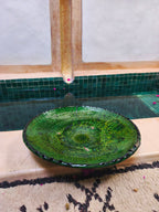 Large green tamegroute ceramic Plate