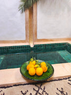 Large green tamegroute ceramic Plate