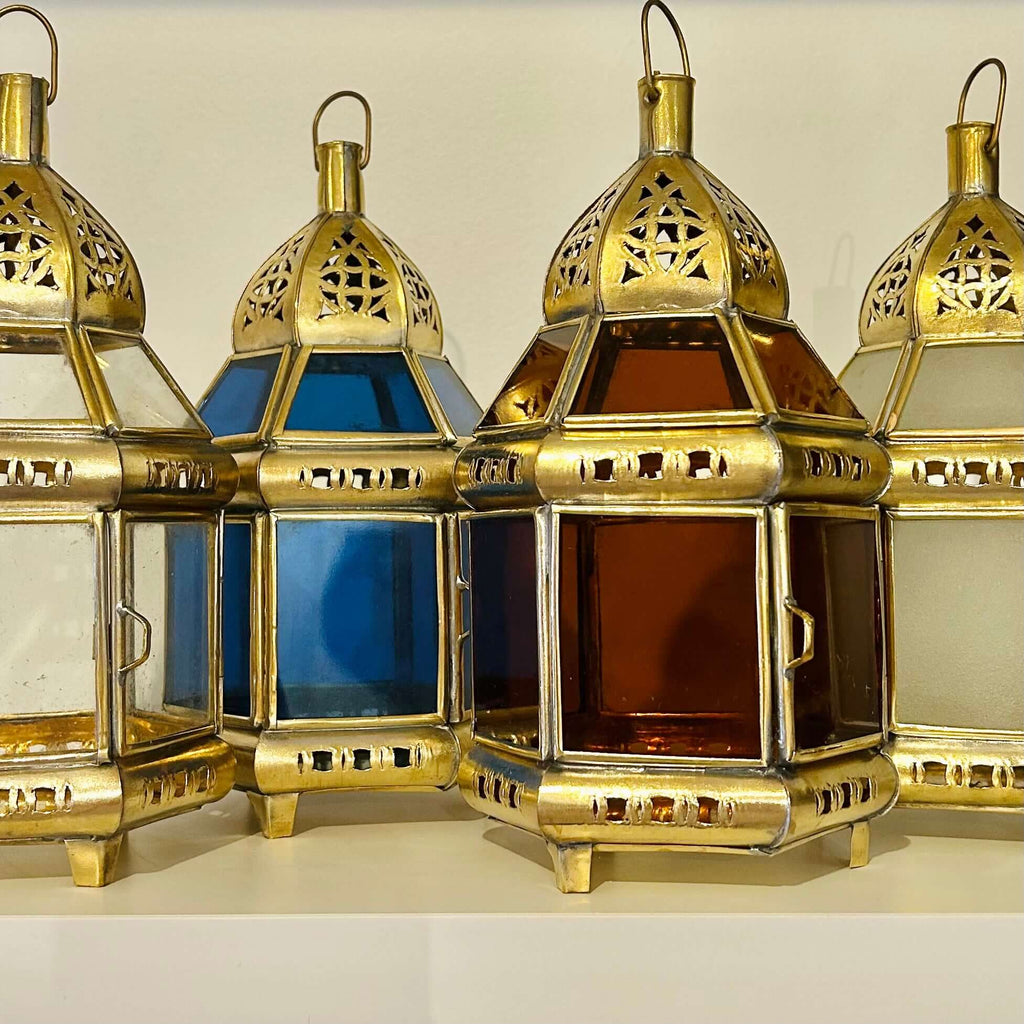 Brass/Glass Candle Lanterns
