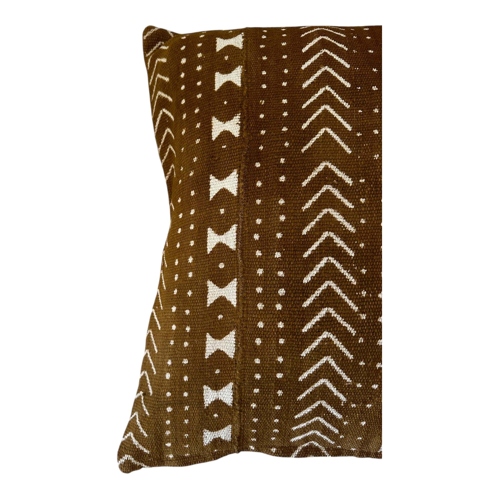 Mali Mudcloth Cushion Cover – Tan Snake Back Design
