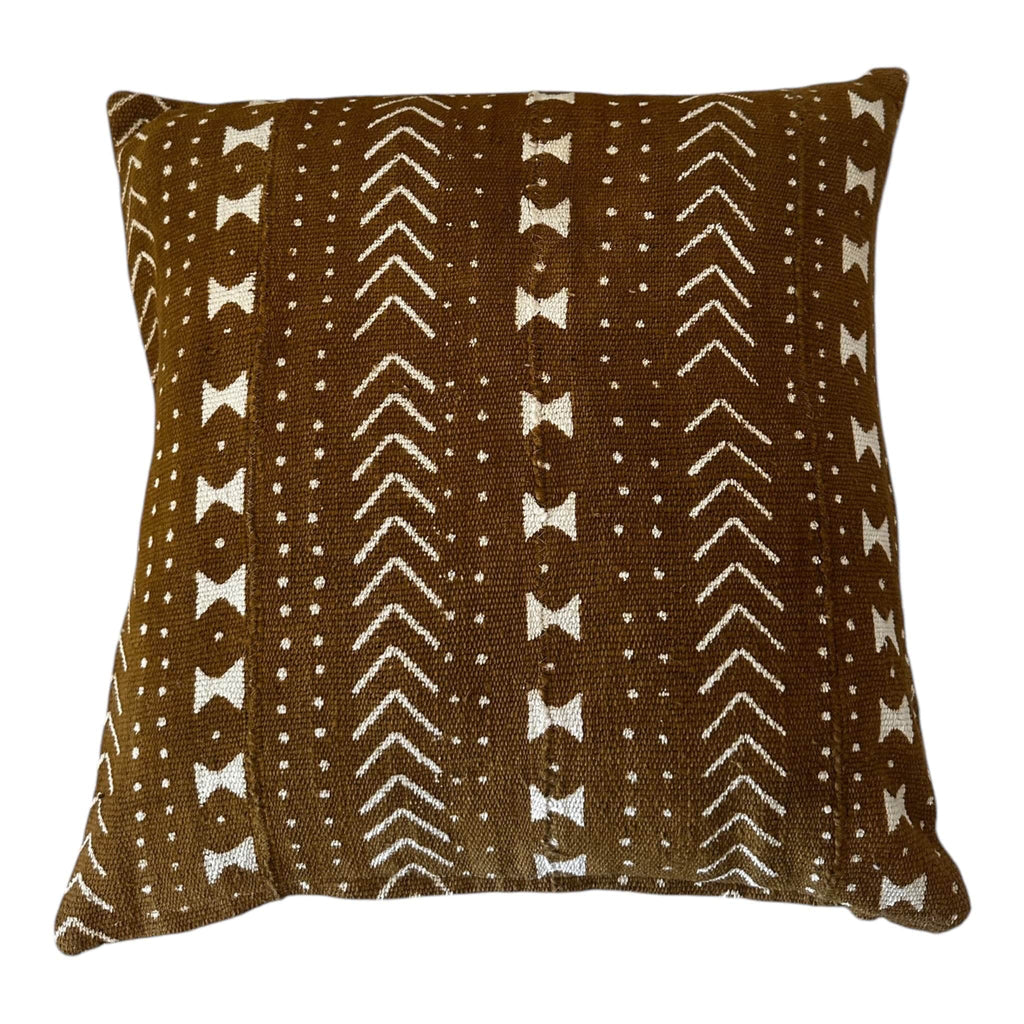 Mali Mudcloth Cushion Cover – Tan Snake Back Design