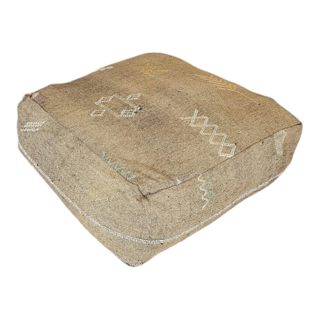 Moroccan Cactus Silk Floor Cushion - Bronze