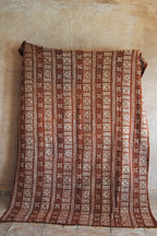 Mali Mudcloth Blanket – Rust brown – Large