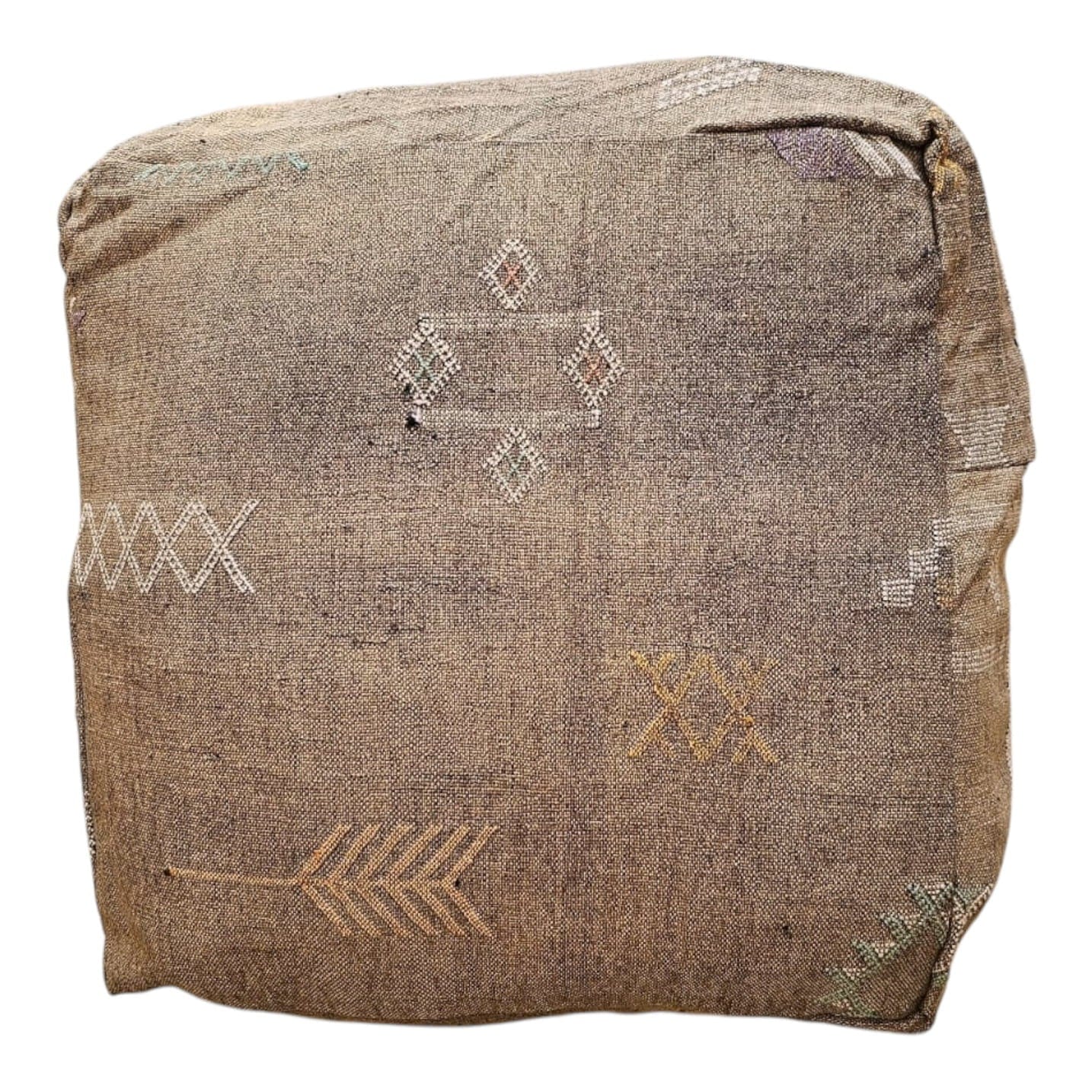 Moroccan Cactus Silk Floor Cushion - Bronze