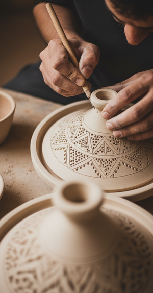Leather & Wool Poufs